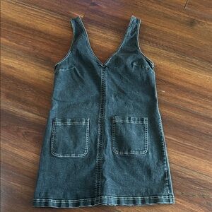 Dark Denim Sleeveless Dress with Pockets